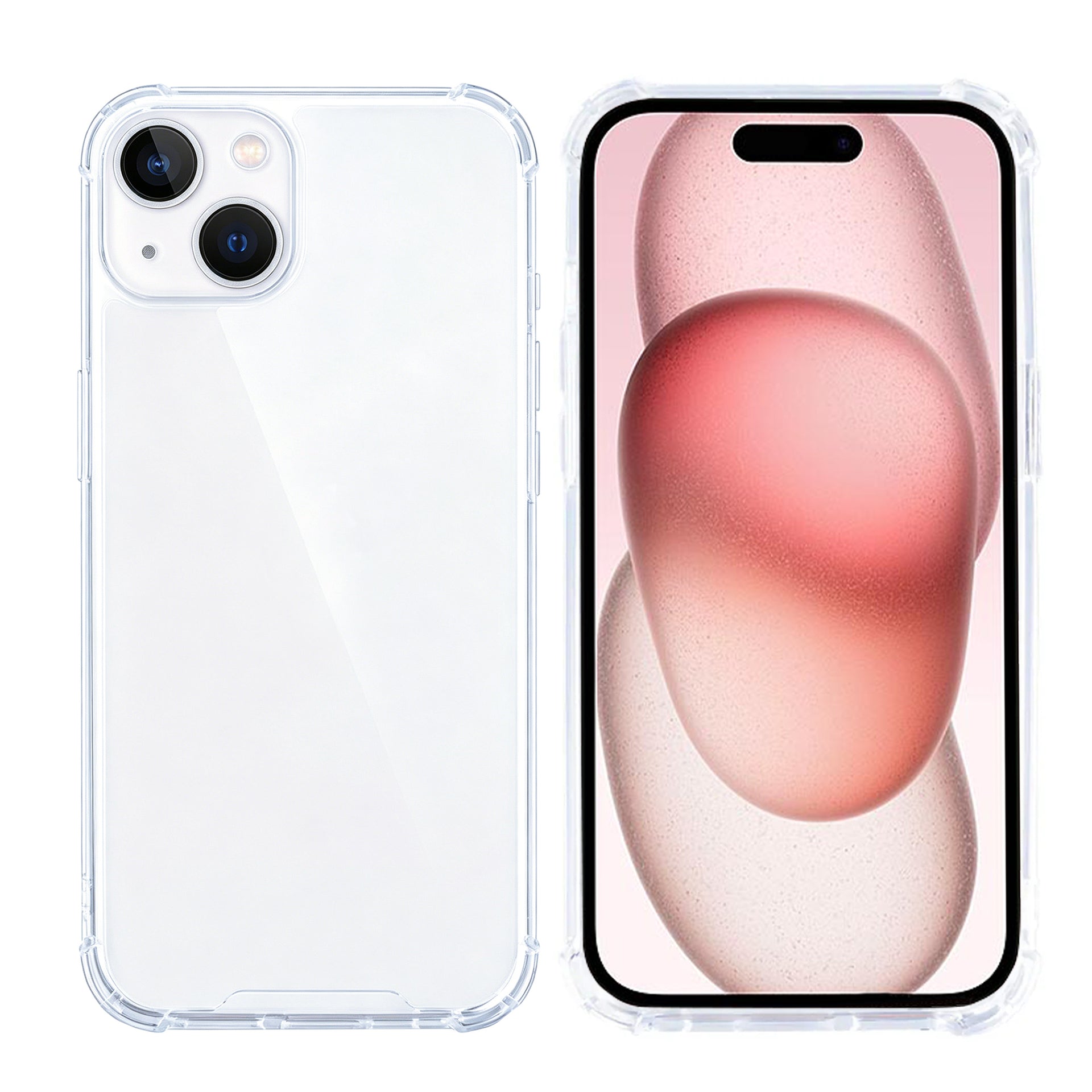 Rixus Anti-Burst Case For Apple iPhone 15 Transparent