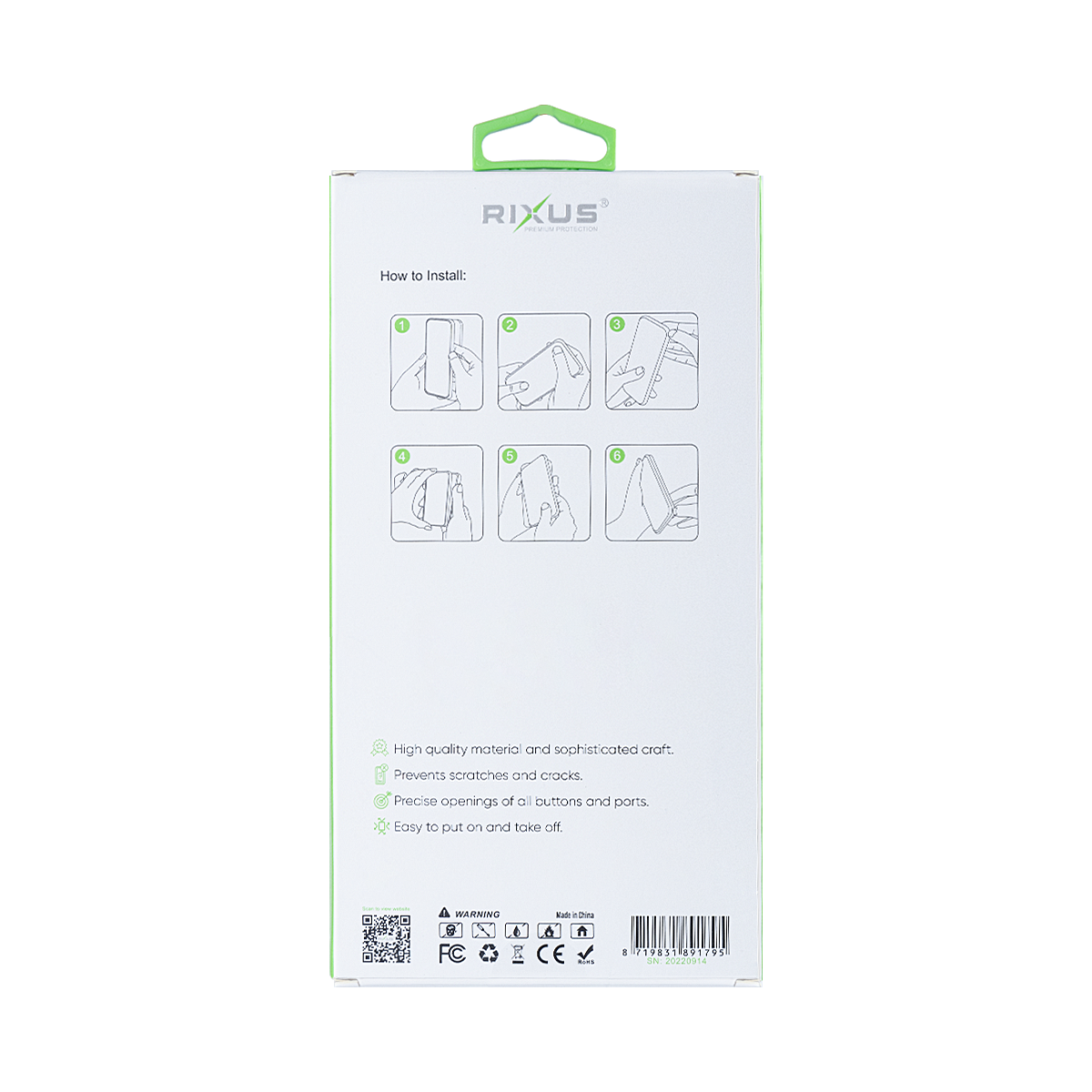 Rixus Anti-Burst Case For Apple iPhone 15 Plus Transparent