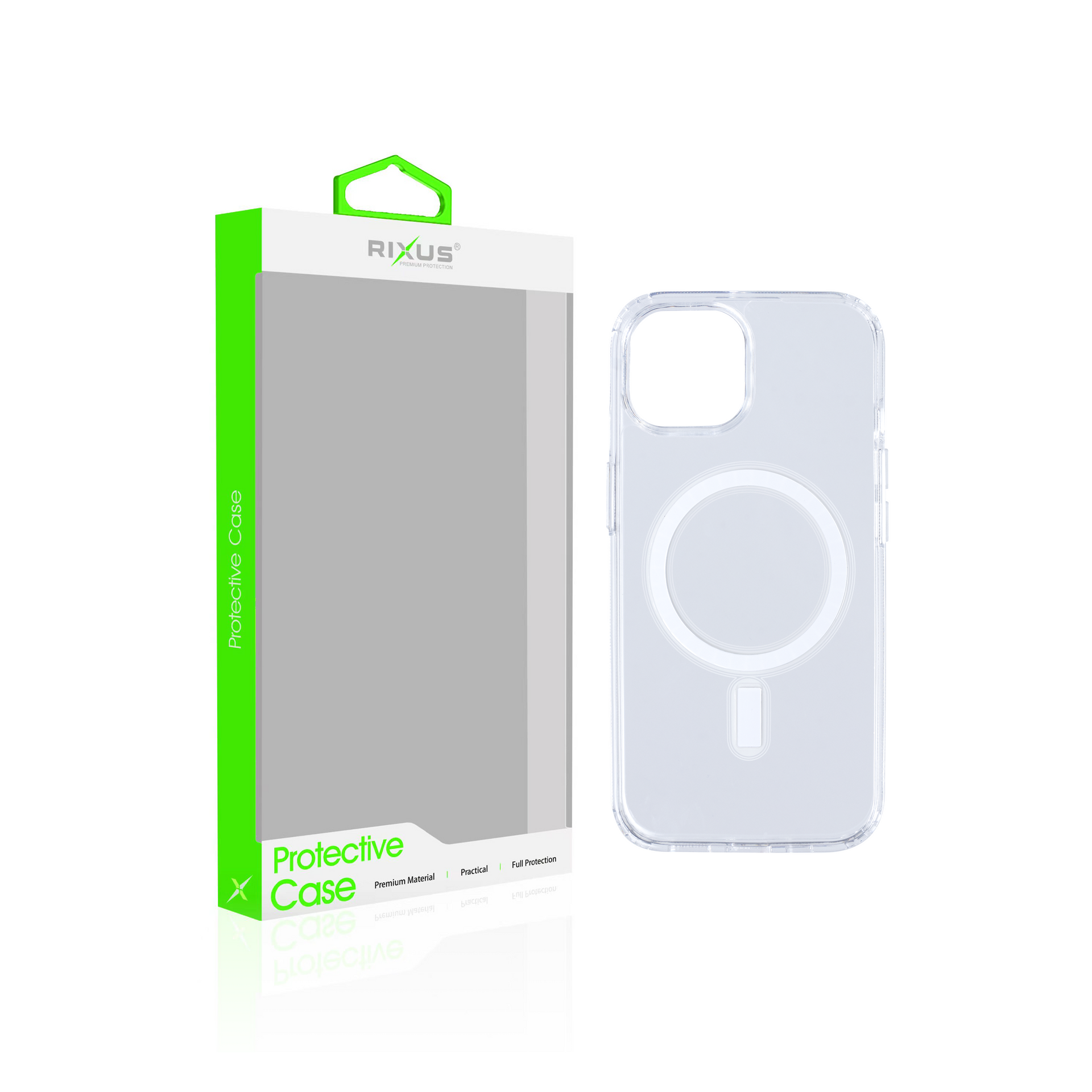 Rixus Clear Case With MagSafe Compatible For Apple iPhone 15