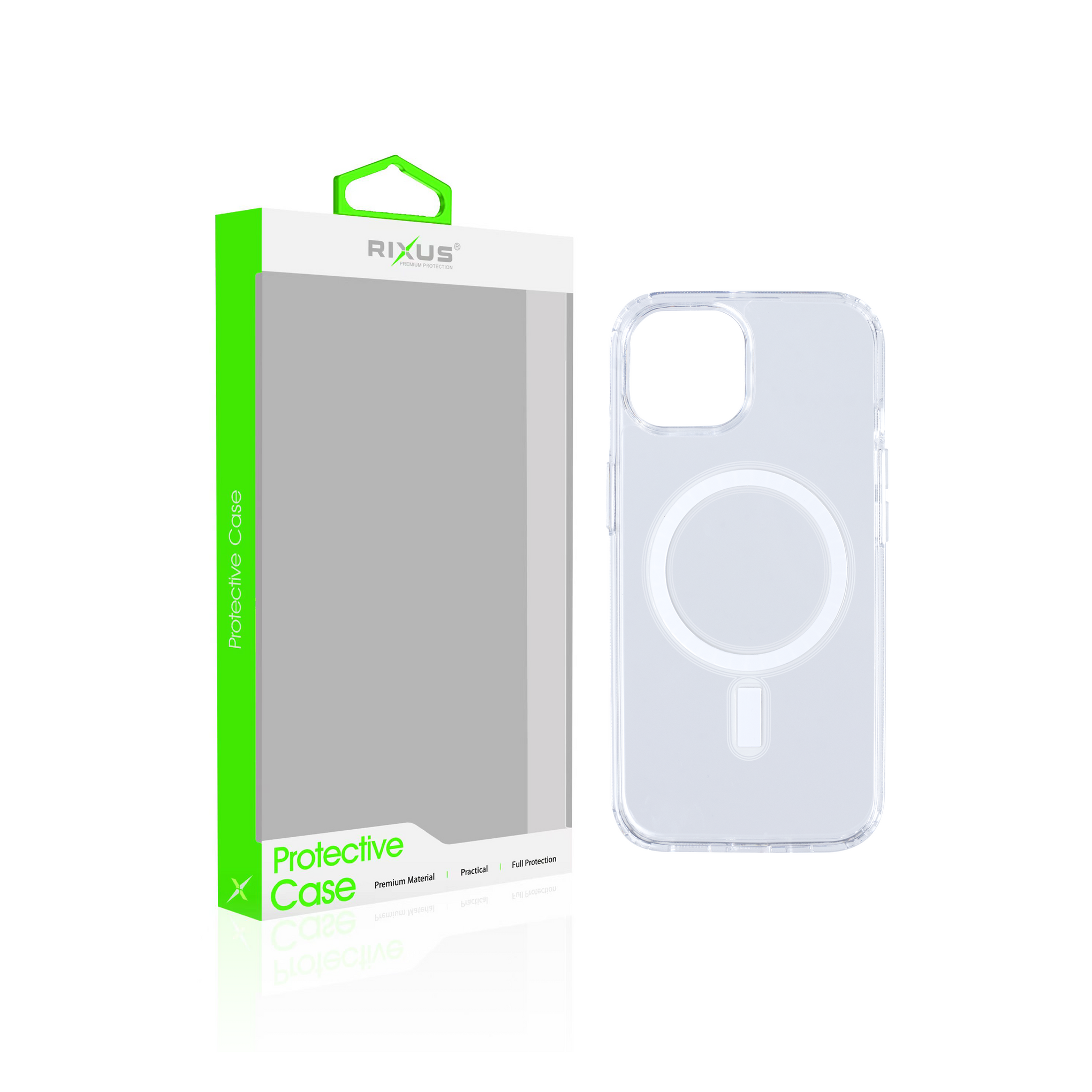 Rixus Clear Case With MagSafe Compatible For Apple iPhone 15