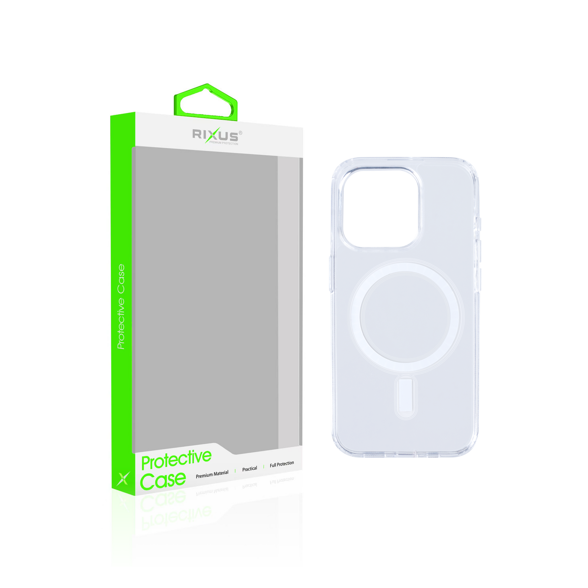 Rixus Magnetic Clear Case For Apple iPhone 15 Pro