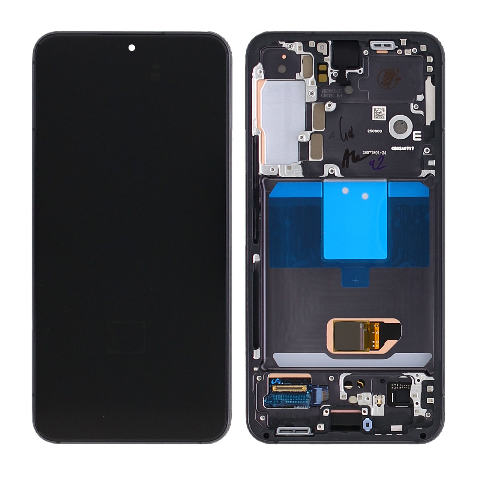 Samsung Galaxy S22 S901B Display And Digitizer With Frame Phantom Black Service Pack