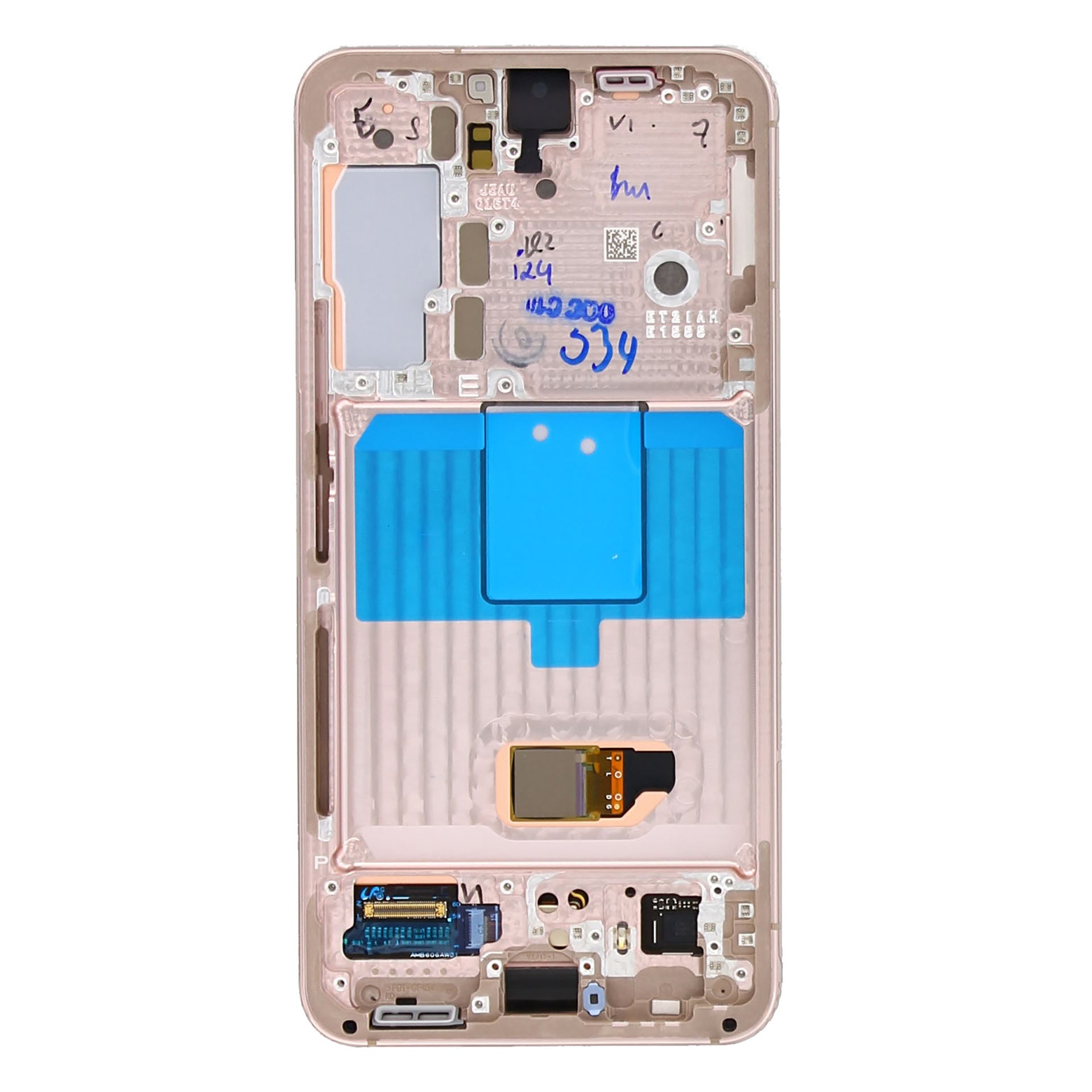 Samsung Galaxy S22 S901B Display And Digitizer With Frame Pink Gold Service Pack