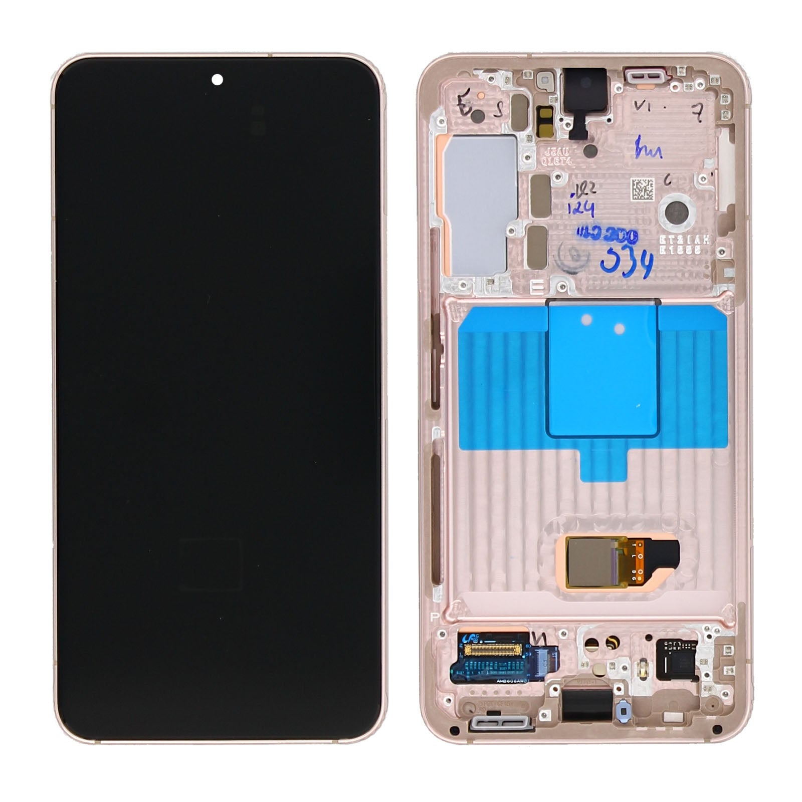Samsung Galaxy S22 S901B Display And Digitizer With Frame Pink Gold Service Pack