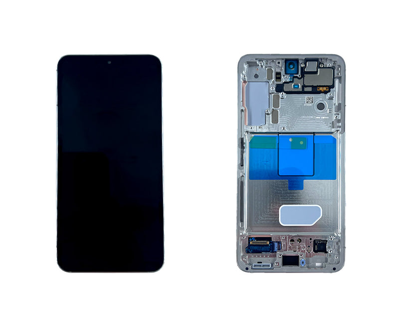 Samsung Galaxy S22 S901B Display And Digitizer With Frame Phantom White, Cream,Sky Blue Service Pack