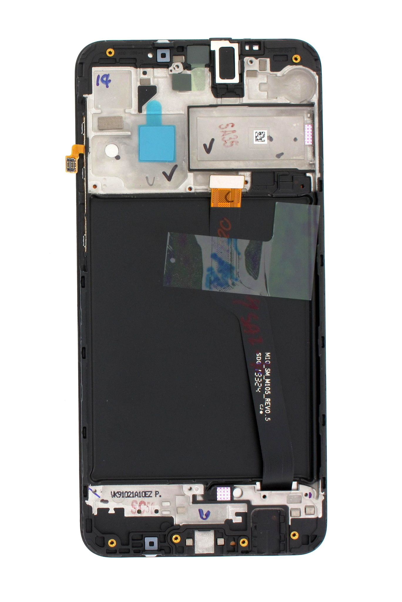 Samsung Galaxy A10 A105F (Non-EU) Display And Digitizer With Frame Black Service Pack
