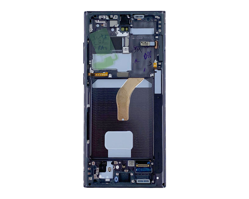 Samsung Galaxy S22 Ultra S908B Display And Digitizer With Frame Phantom Black Service Pack