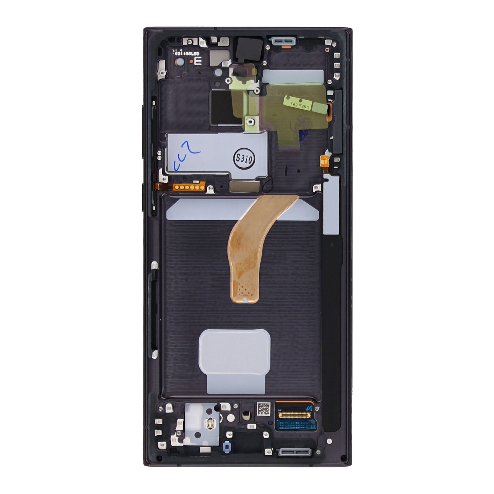 Samsung Galaxy S22 Ultra S908B Display And Digitizer With Frame Phantom Black Service Pack