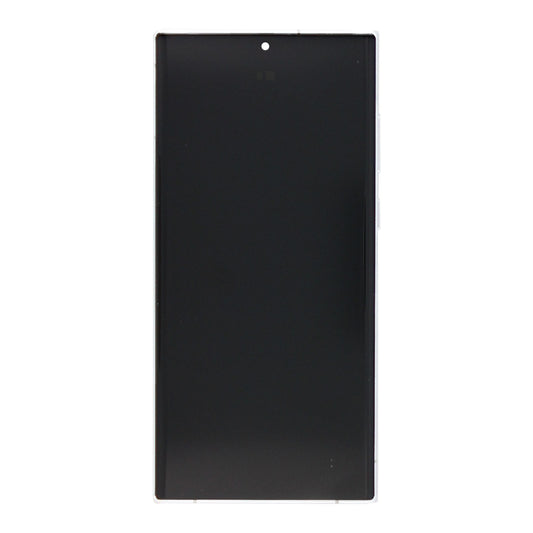 Samsung Galaxy S22 Ultra S908B Display And Digitizer With Frame Phantom White Service Pack