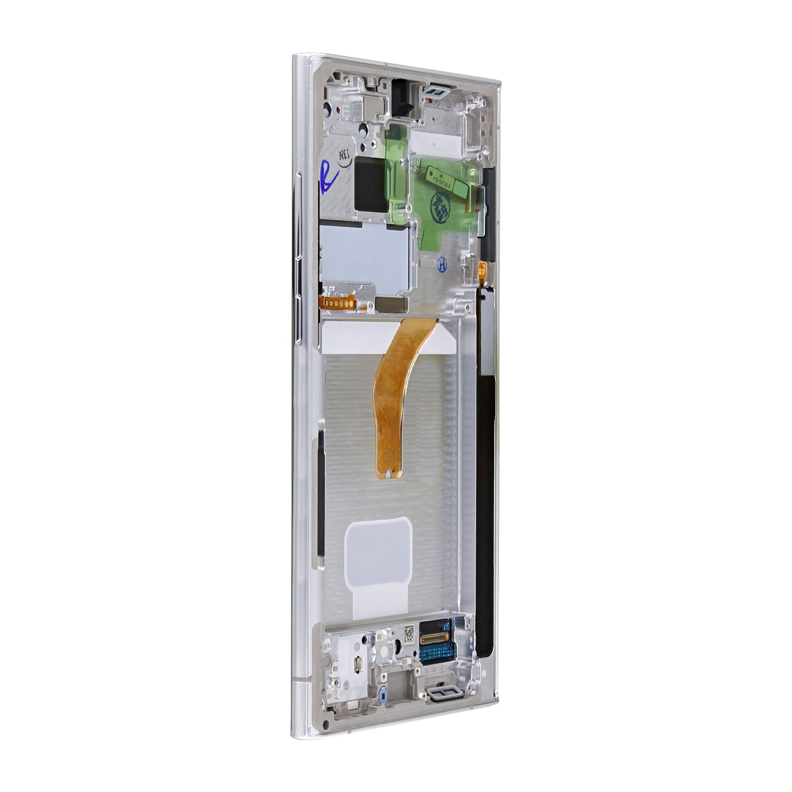 Samsung Galaxy S22 Ultra S908B Display And Digitizer With Frame Phantom White Service Pack