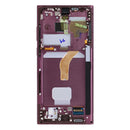 Samsung Galaxy S22 Ultra S908B Display And Digitizer With Frame Burgundy Service Pack