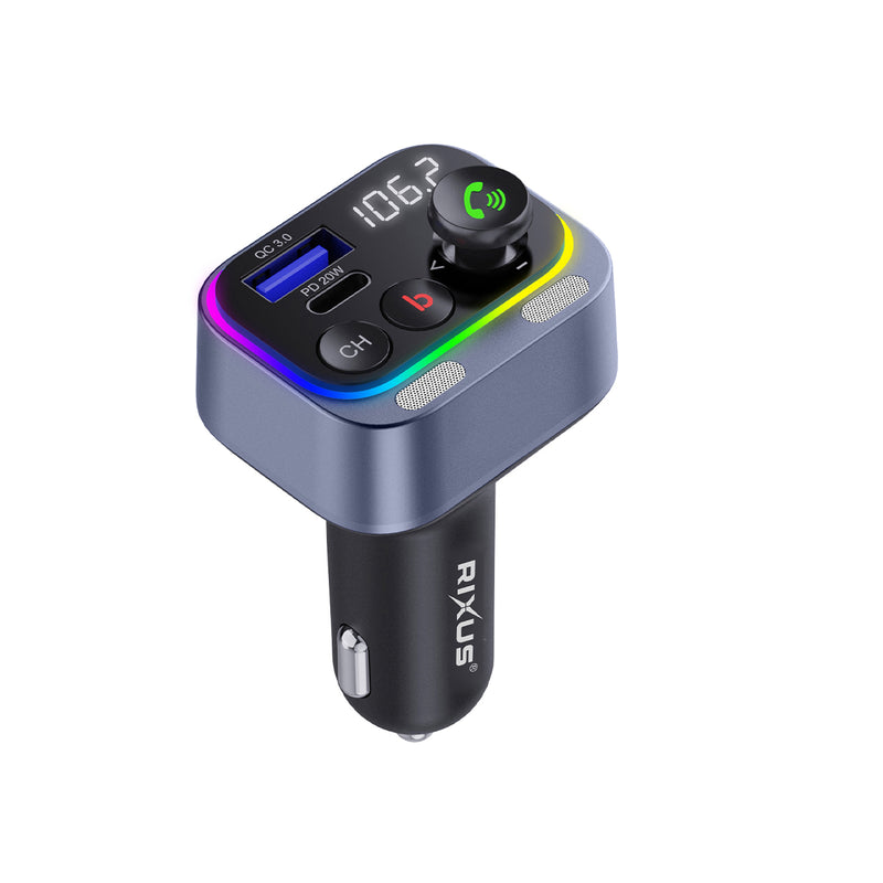 Rixus RXBT21 Car FM Bluetooth Transmitter Black