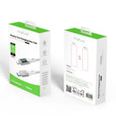 Rixus RXUC29L Braided USB-C To Lightning Cable With LED Display White