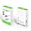 Rixus RXUC29AC Braided USB-A To USB-C Cable With LED Display White