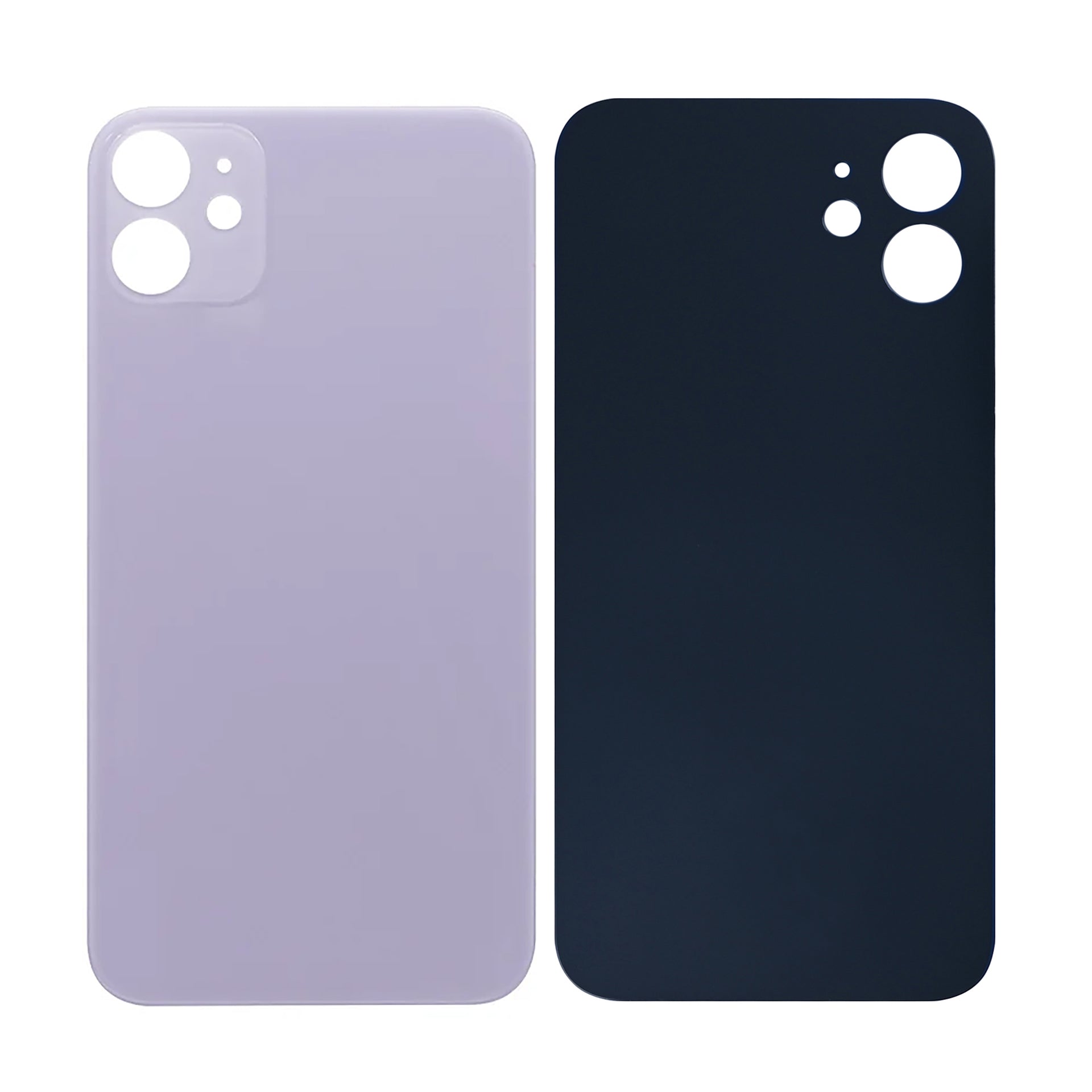 For Apple iPhone 11 Back Glass, Enlarged Camera Frame Purple Compatible