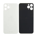 For Apple iPhone 11 Pro Back Glass, Enlarged Camera Frame Silver Compatible