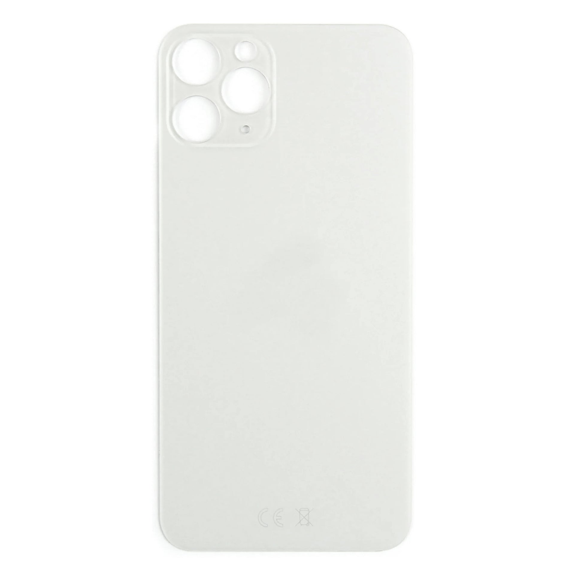 For Apple iPhone 11 Pro Back Glass, Enlarged Camera Frame Silver Compatible
