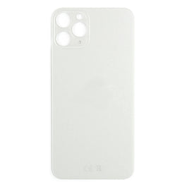For Apple iPhone 11 Pro Back Glass, Enlarged Camera Frame Silver Compatible