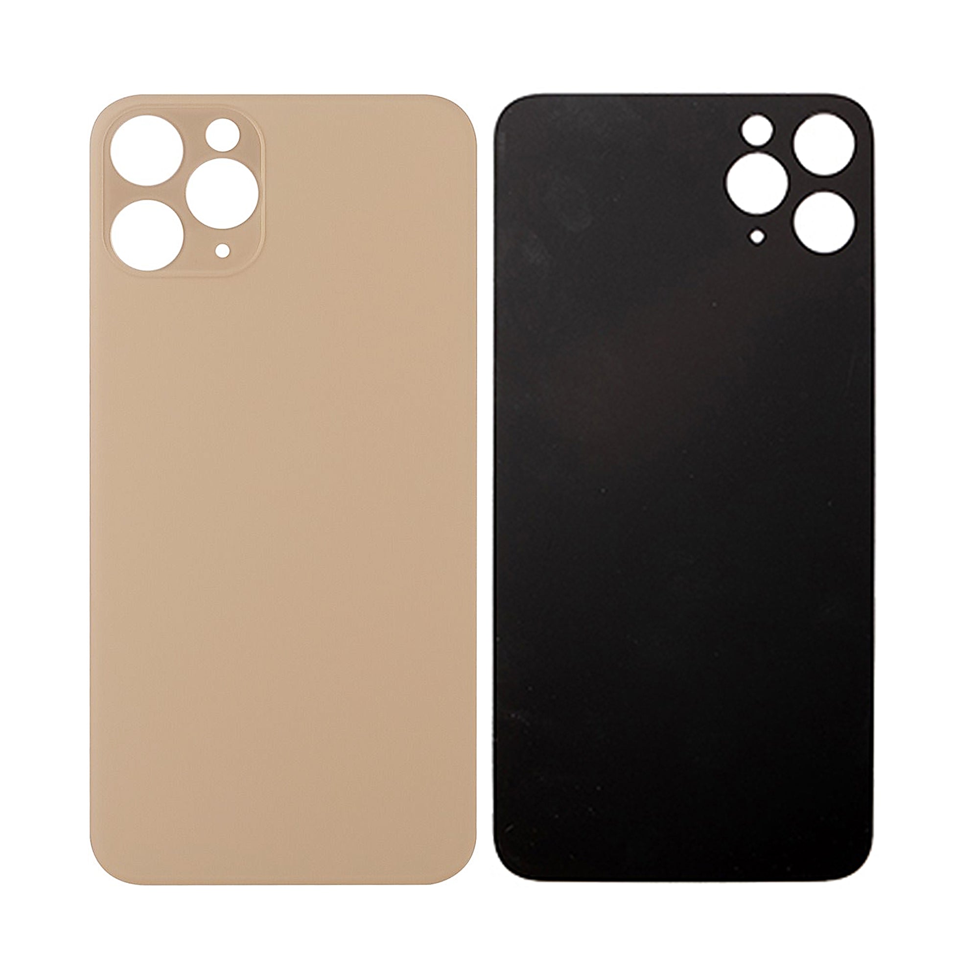 For Apple iPhone 11 Pro Back Glass, Enlarged Camera Frame Gold Compatible