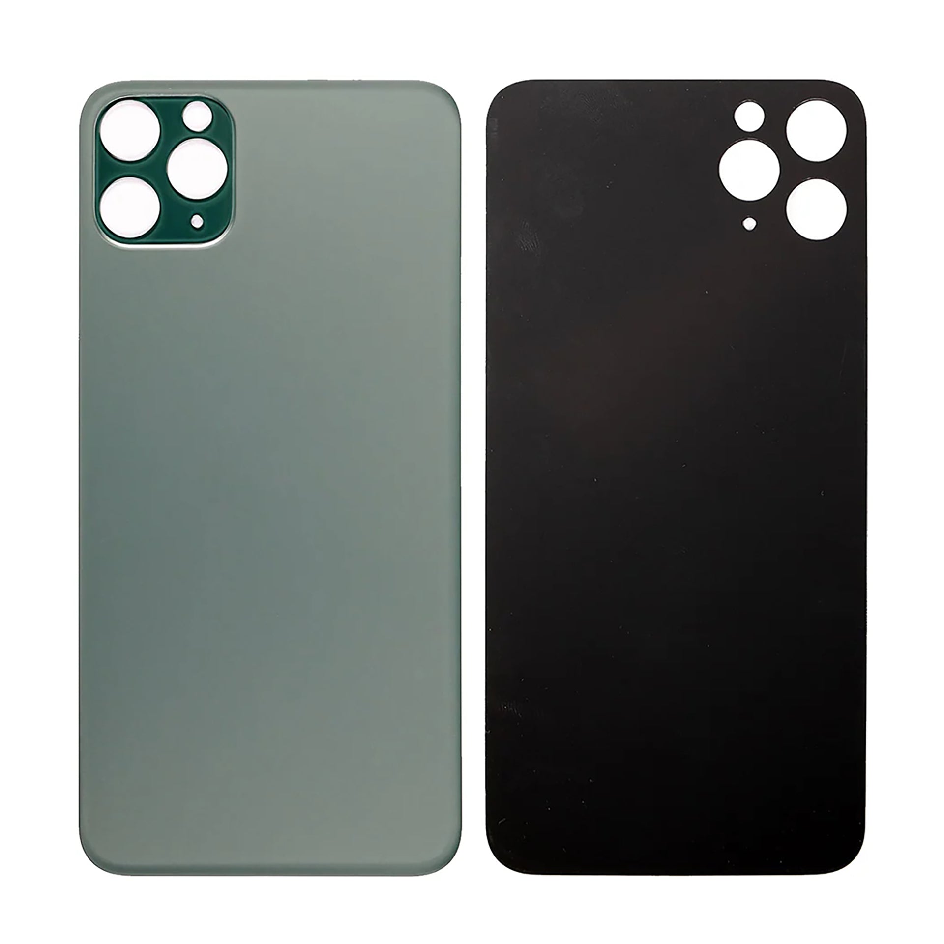For Apple iPhone 11 Pro Max Back Glass, Enlarged Camera Frame Green Compatible