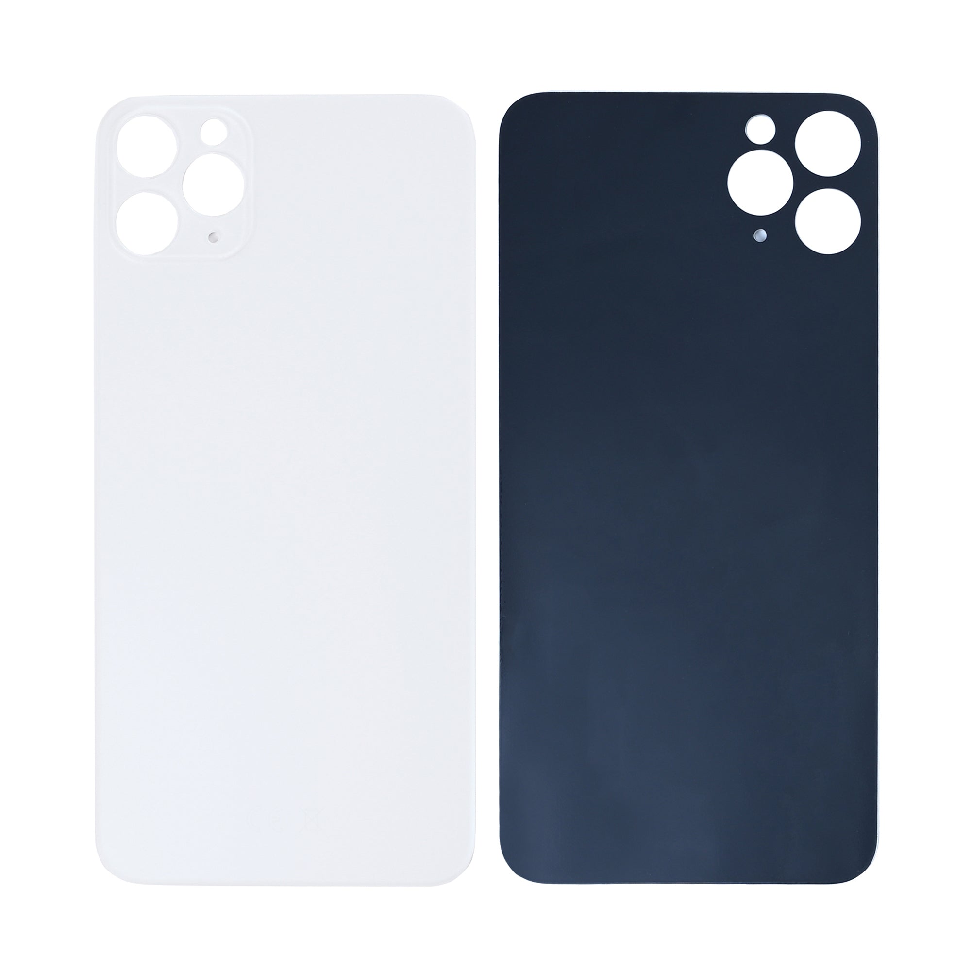 For Apple iPhone 11 Pro Max Back Glass, Enlarged Camera Frame Silver Compatible