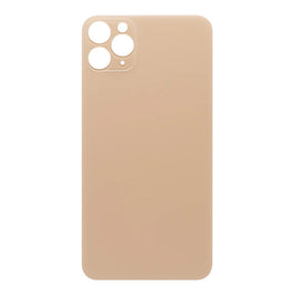 For Apple iPhone 11 Pro Max Back Glass, Enlarged Camera Frame Gold Compatible