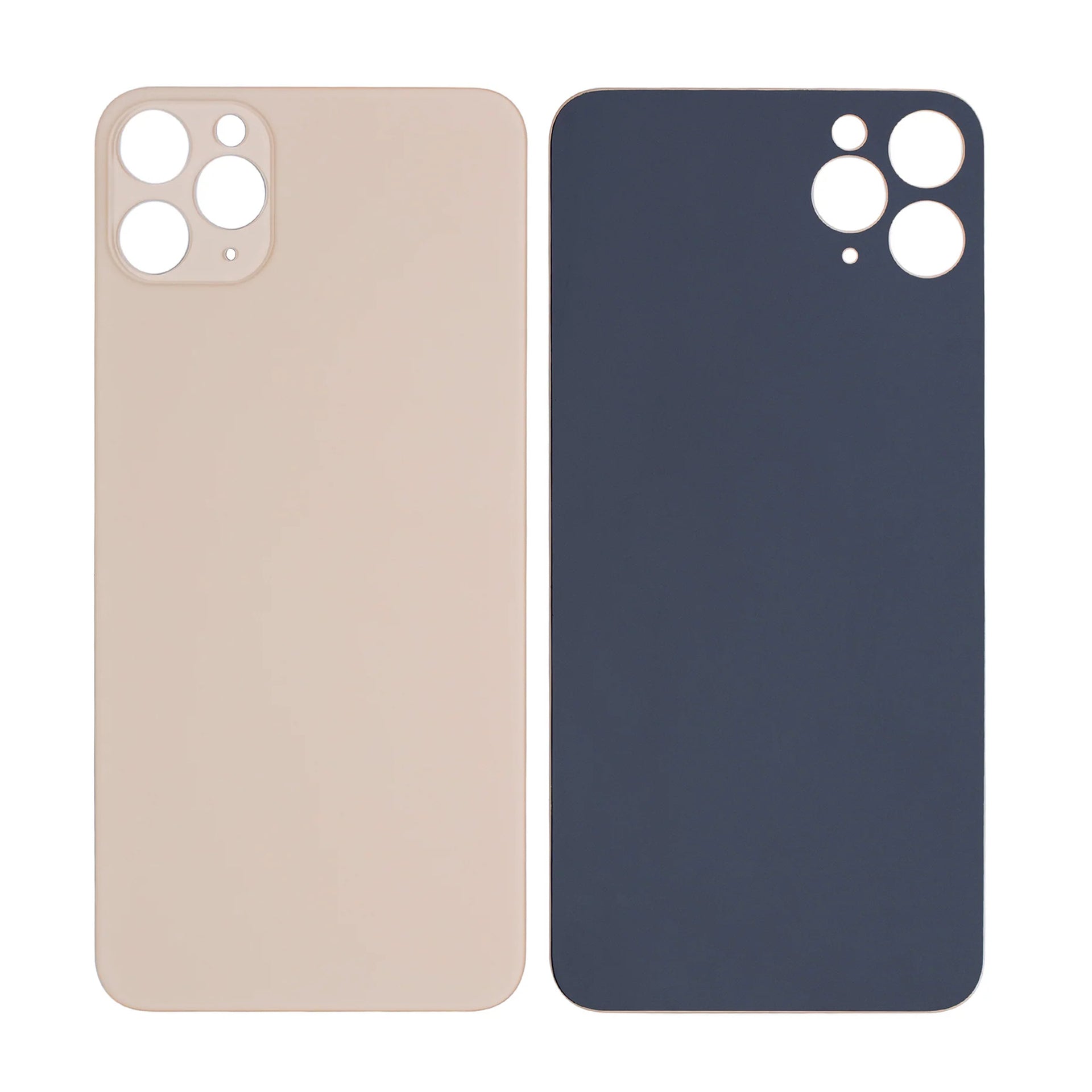 For Apple iPhone 11 Pro Max Back Glass, Enlarged Camera Frame Gold Compatible