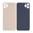 For Apple iPhone 11 Pro Max Back Glass, Enlarged Camera Frame Gold Compatible