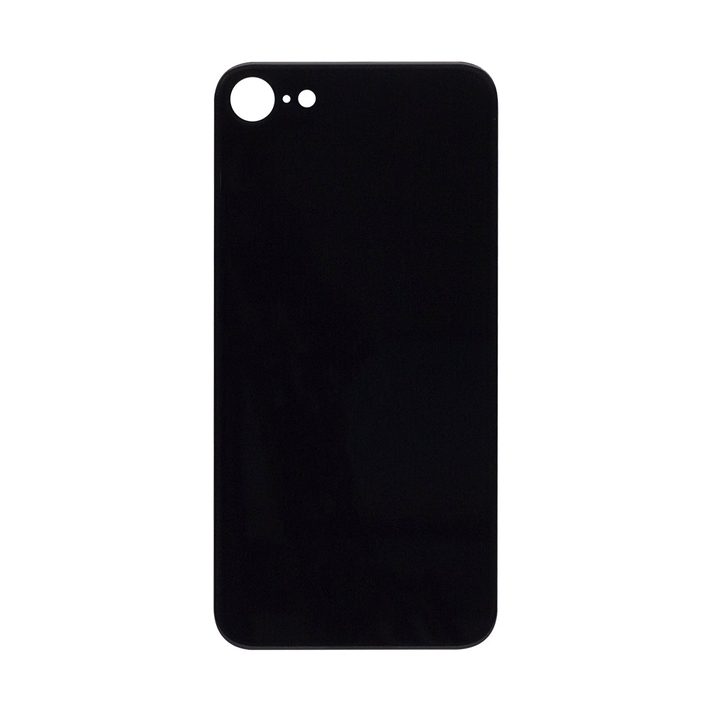 For Apple iPhone SE (2020, 2022) Back Glass, Enlarged Camera Frame Black Compatible