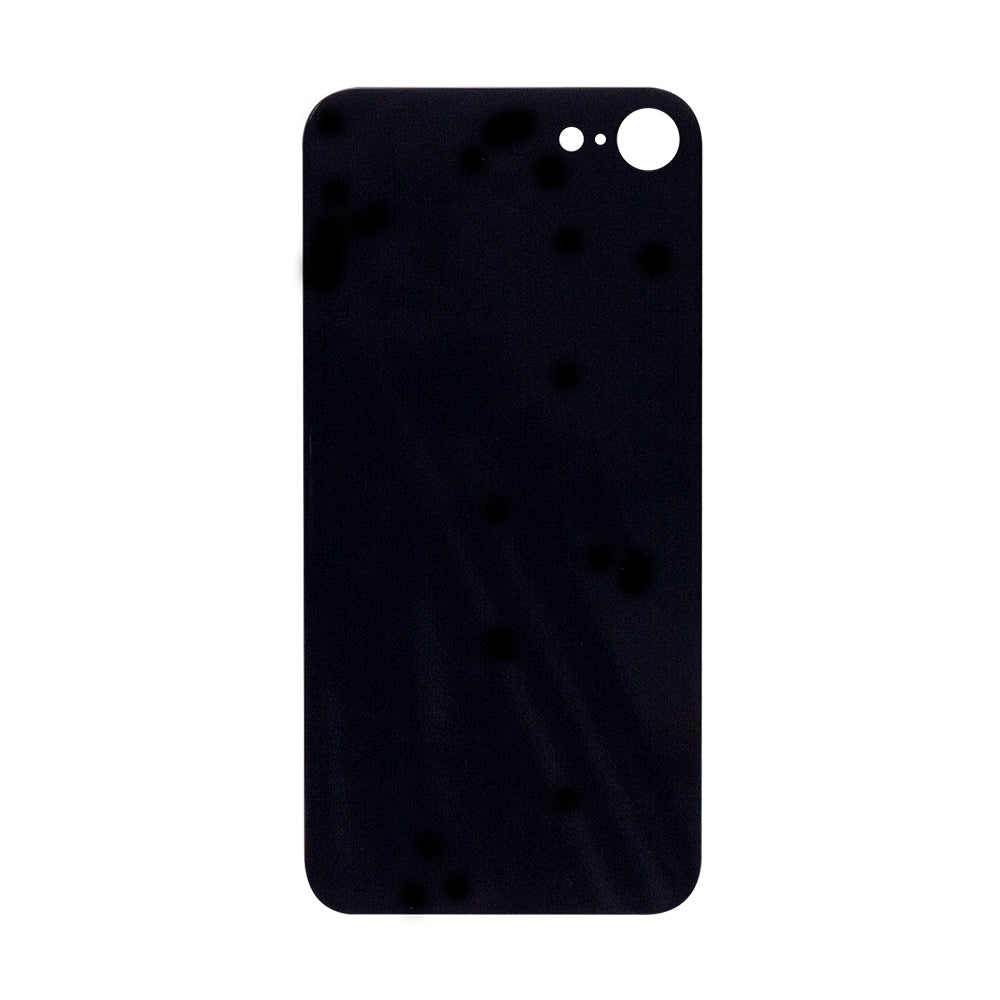 For Apple iPhone SE (2020, 2022) Back Glass, Enlarged Camera Frame Black Compatible