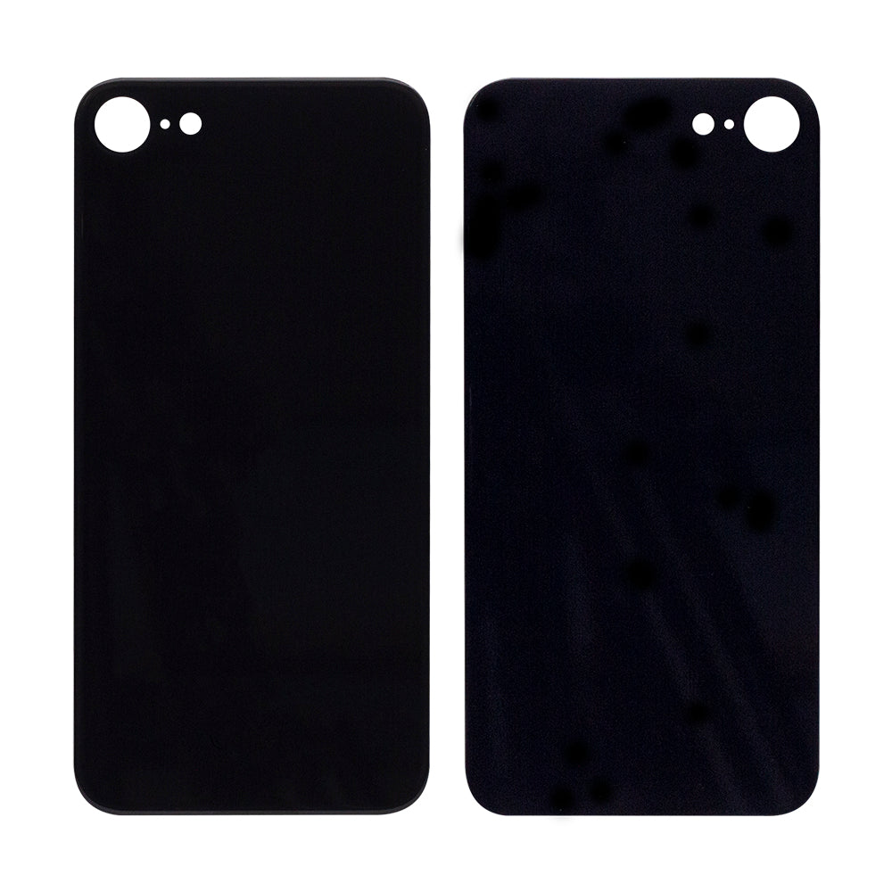 For Apple iPhone SE (2020, 2022) Back Glass, Enlarged Camera Frame Black Compatible