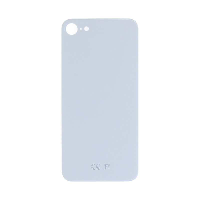 For iPhone SE (2020, 2022) Extra Glass White (Enlarged Camera Frame)