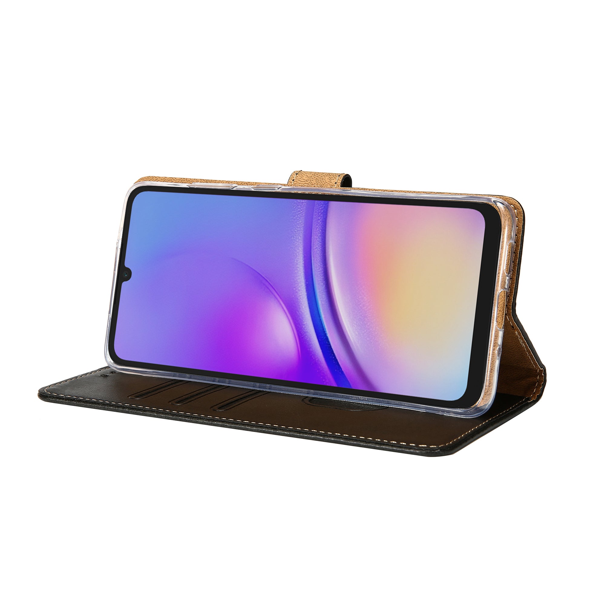 Rixus Bookcase For Samsung Galaxy A05 Black