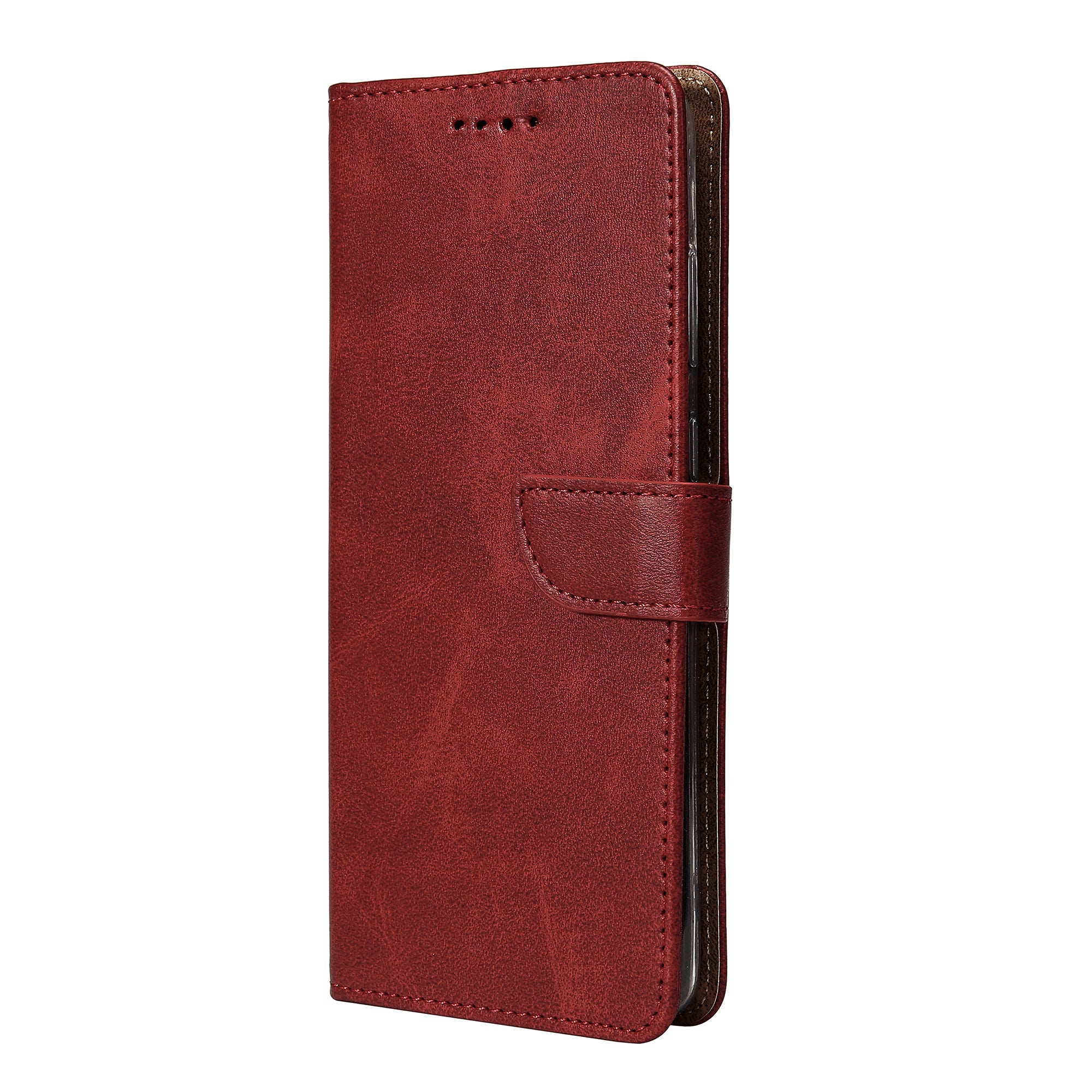 Rixus Bookcase For Samsung Galaxy A05 Dark Red