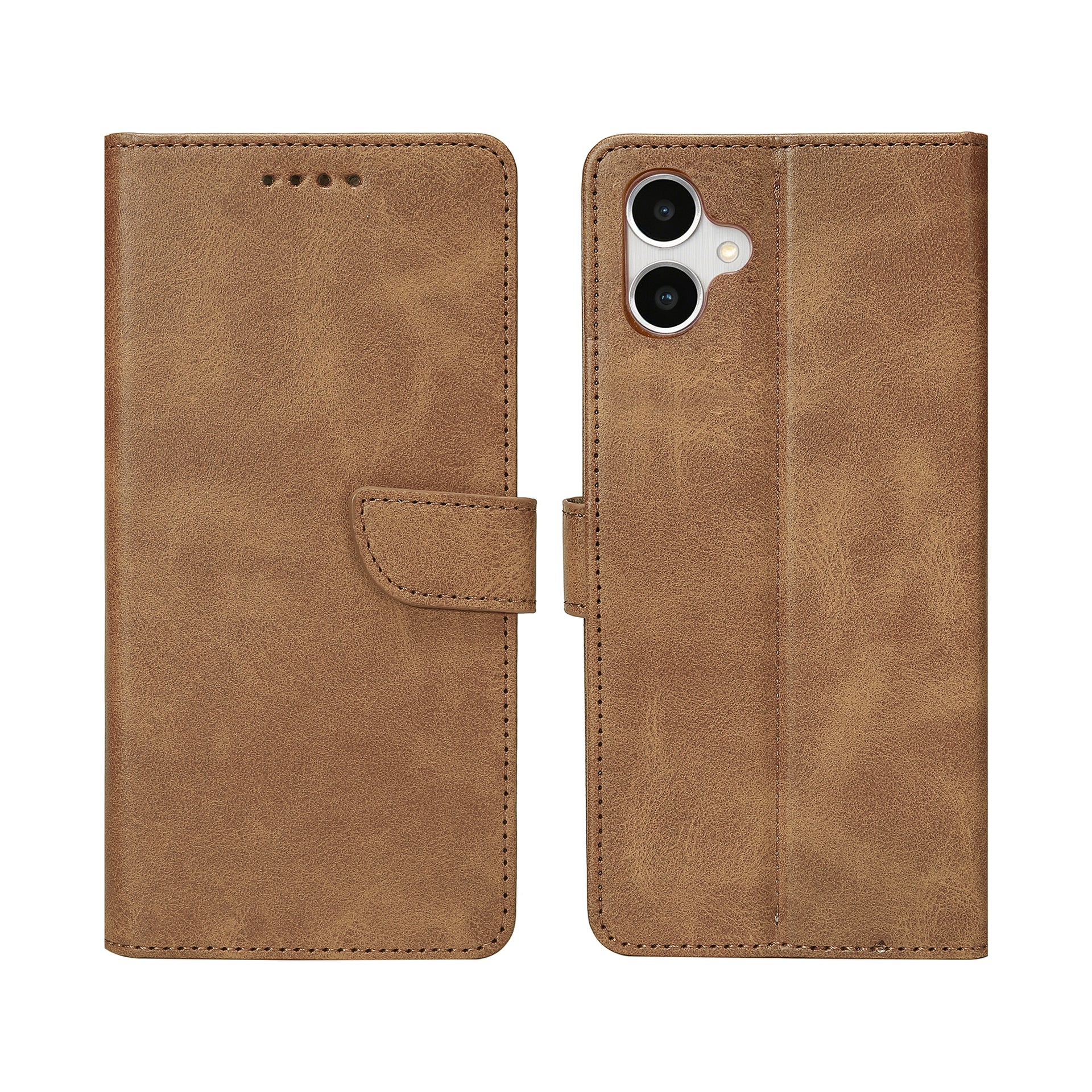 Rixus Bookcase For Samsung Galaxy A05 Light Brown