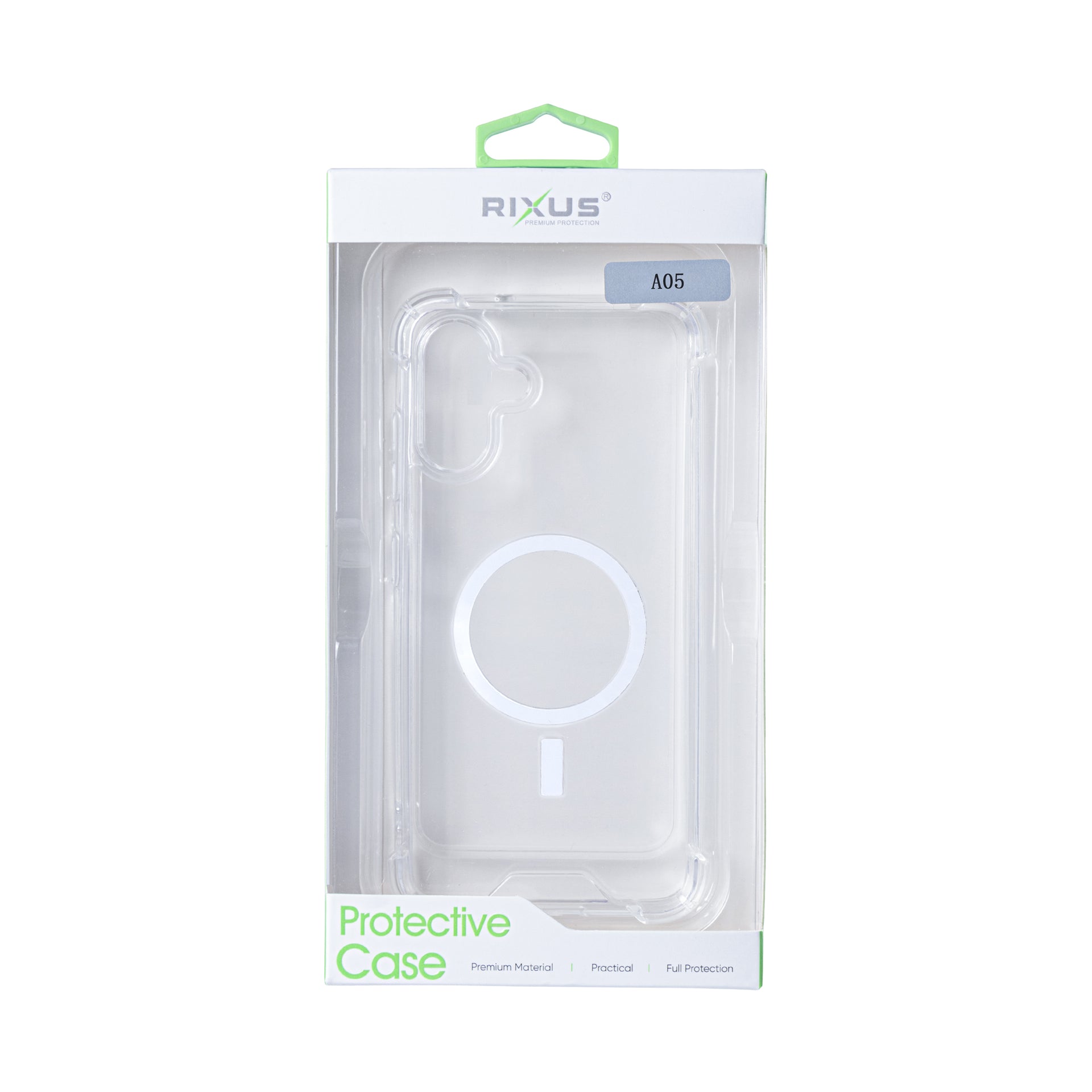 Rixus Anti-Burst Case With MagSafe Compatible For Samsung Galaxy A05 Transparent