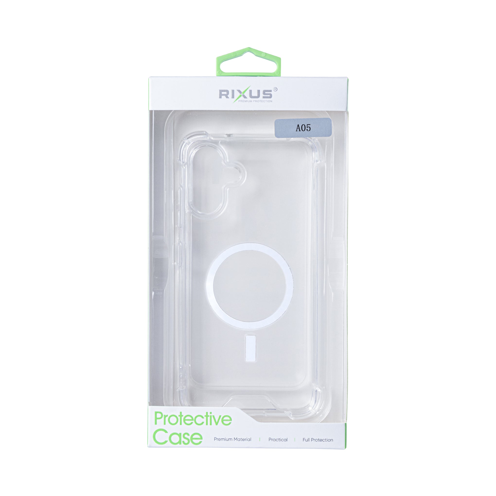 Rixus Anti-Burst Case With MagSafe Compatible For Samsung Galaxy A05 Transparent