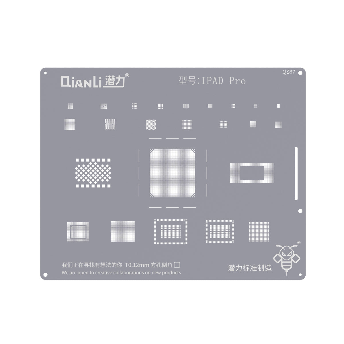 QIANLI Bumblebee Stencil QS87 For Apple iPad Pro