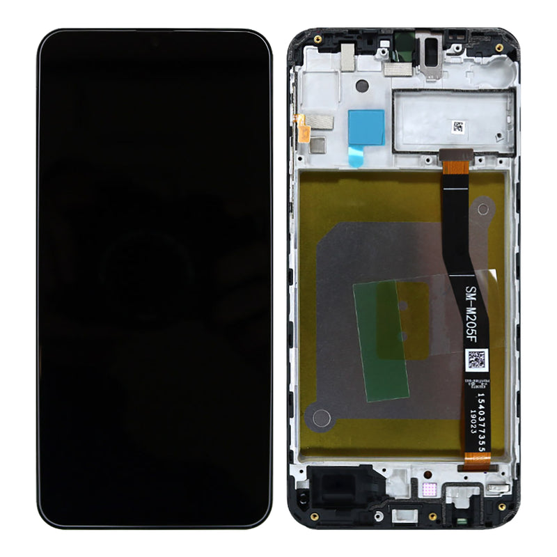 Samsung Galaxy M20 M205F Display And Digitizer With Frame Black Service Pack