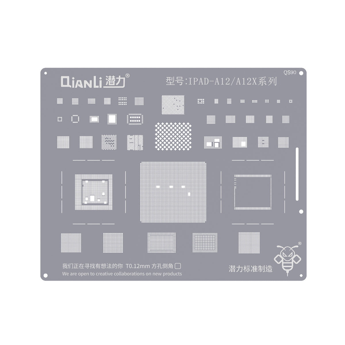 QIANLI Bumblebee Stencil QS90 For Apple iPad A12, A12X Series