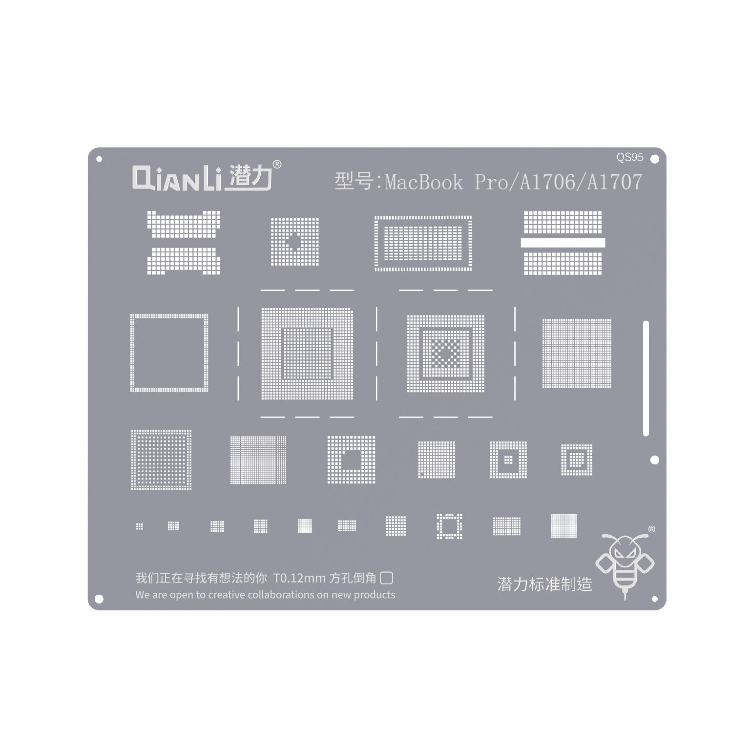 QIANLI Bumblebee Stencil QS95 For Apple MacBook Pro A1706,  A1707