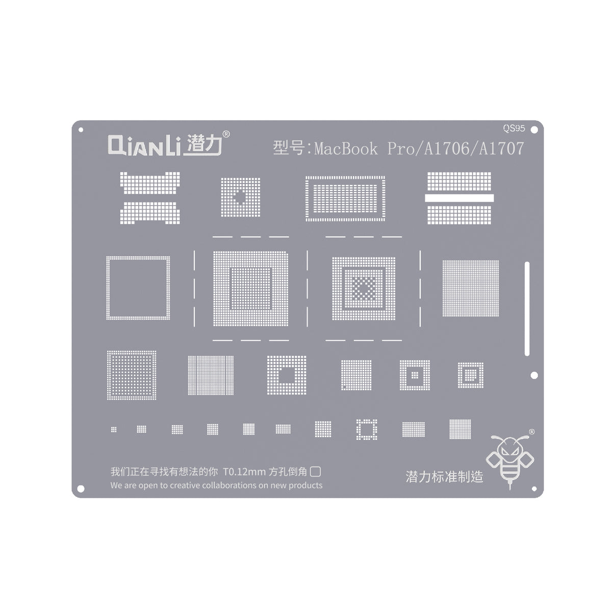 QIANLI Bumblebee Stencil QS95 For Apple MacBook Pro A1706,  A1707