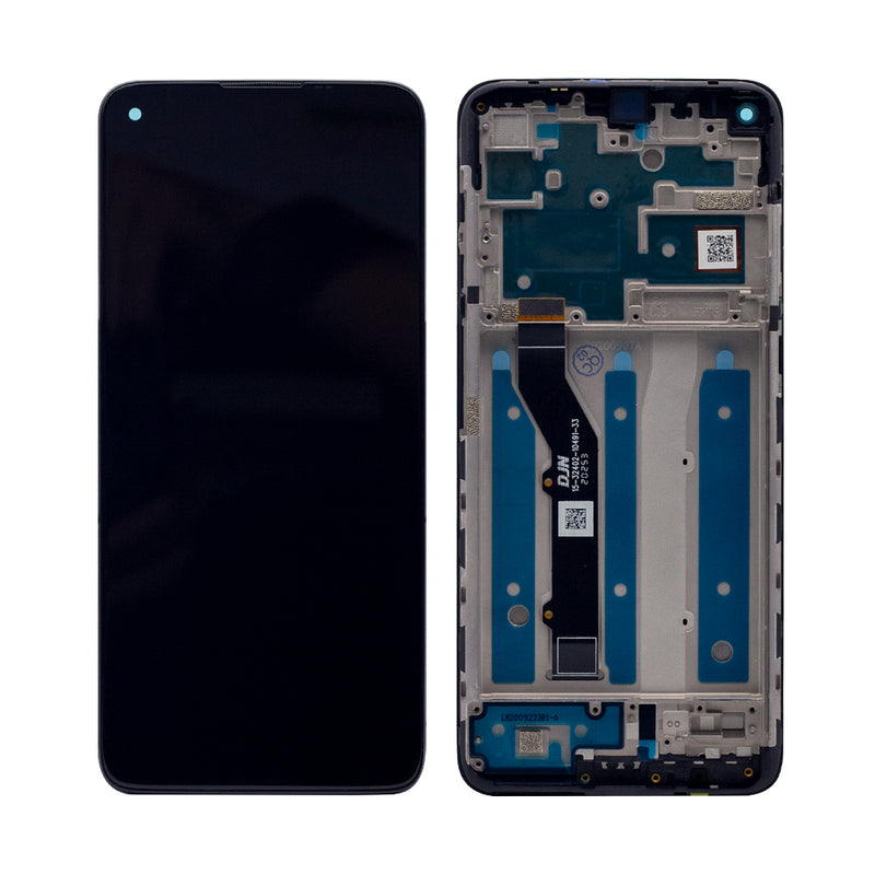 Motorola Moto G9 Plus Display And Digitizer With Frame Black OEM