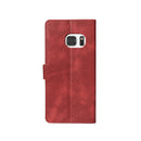 Rixus Bookcase For Samsung Galaxy S7 Dark Red