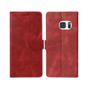 Rixus Bookcase For Samsung Galaxy S7 Dark Red