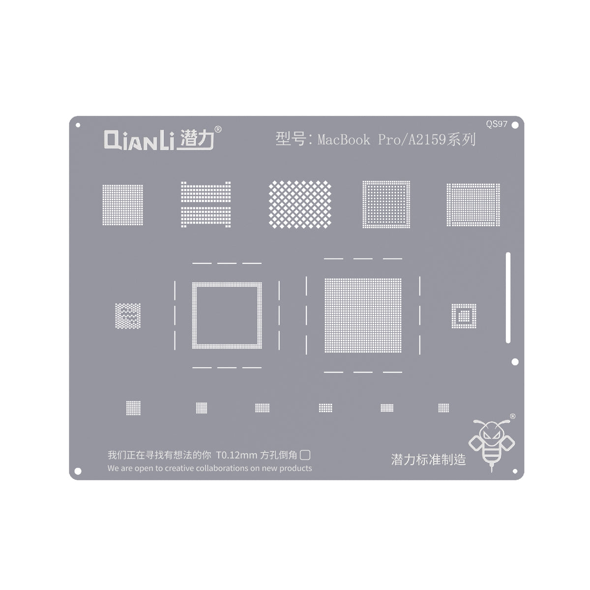 QIANLI Bumblebee Stencil QS97 For Apple MacBook Pro, A2159 Series