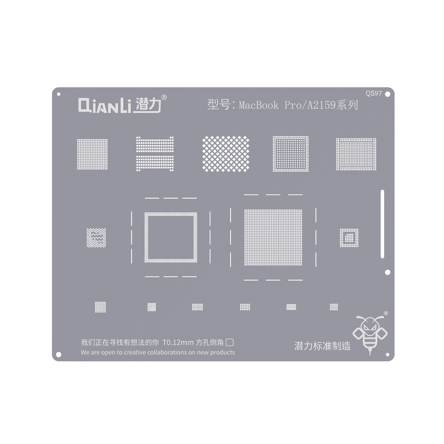 QIANLI Bumblebee Stencil QS97 For Apple MacBook Pro, A2159 Series