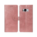 Rixus Bookcase For Samsung Galaxy S8 Pink