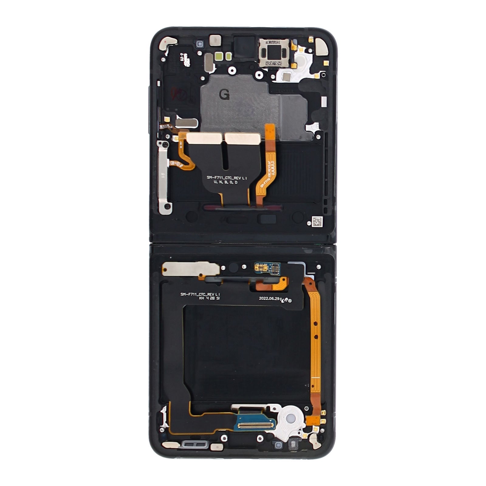 Samsung Galaxy Z Flip3 F711B Main Display And Digitizer With Frame Phantom Black Service Pack