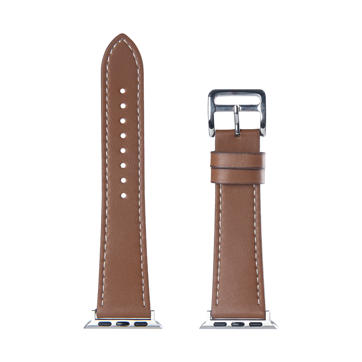 Double Layer Leather Band For Apple Watch 38mm, 40mm, 41mm Brown